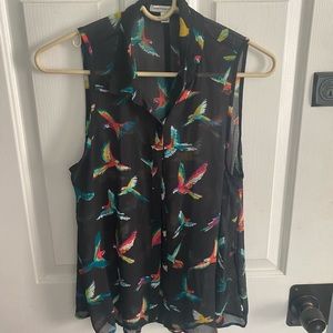 Black Patterned Blouse